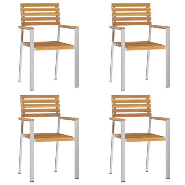 3334774_6.jpg vidaXL 5-dielny záhradný jedálenský set z masívneho akáciového dreva – Obrázok 6