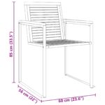 5-dielna súprava na jedenie do záhrady vidaXL z pevného akáciového dreva, Vonkajší jedálenský stôl vidaXL 90x90x74.5 cm z pevného akáciového dreva – Obrázok 13