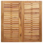 5-dielna súprava na jedenie do záhrady vidaXL z pevného akáciového dreva, Vonkajší jedálenský stôl vidaXL 90x90x74.5 cm z pevného akáciového dreva – Obrázok 8