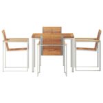 vidaXL 5-dielny set záhradného jedálenského nábytku z masívneho teaku – Obrázok 7