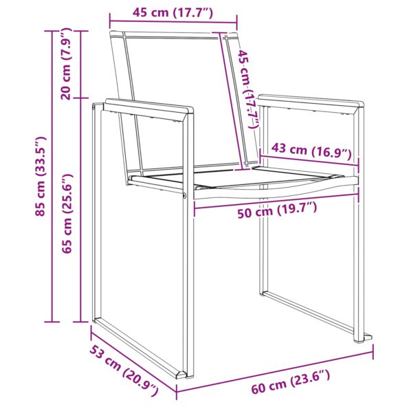 vidaXL 5-dielny záhradný jedálenský set z masívneho dreva teak – Obrázok 13