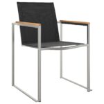 vidaXL 5-dielny záhradný jedálenský set z masívneho dreva teak – Obrázok 6