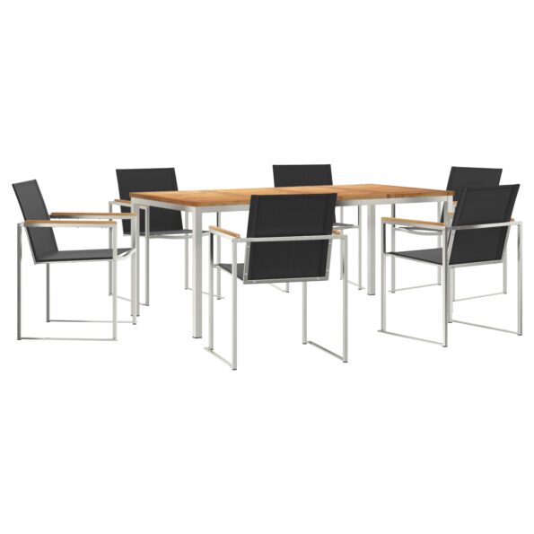 3334834_2.jpg vidaXL 7-dielny záhradný jedálenský set z pevného dreva teak – Obrázok 2