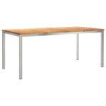 vidaXL 7-dielny záhradný jedálenský set z pevného dreva teak – Obrázok 5