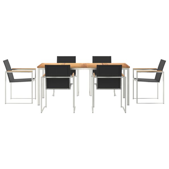 3334834_7.jpg vidaXL 7-dielny záhradný jedálenský set z pevného dreva teak – Obrázok 7