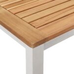 vidaXL 7-dielny záhradný jedálenský set z pevného dreva teak – Obrázok 9