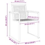 vidaXL Slnečné lehátko so záhradnými stoličkami 3 ks Masívne drevo akácia – Obrázok 11