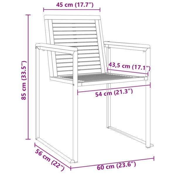 vidaXL Slnečné lehátko so záhradnými stoličkami 3 ks Masívne drevo akácia – Obrázok 11