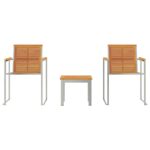 vidaXL Slnečné lehátko so záhradnými stoličkami 3 ks Masívne drevo akácia – Obrázok 7