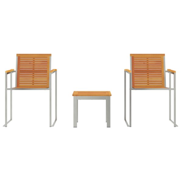 vidaXL Slnečné lehátko so záhradnými stoličkami 3 ks Masívne drevo akácia – Obrázok 7