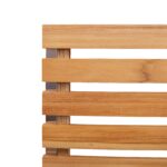 Záhradný jedálenský set vidaXL 3 kusy z masívneho teakového dreva, Záhradné stoličky vidaXL stohovateľné 2 ks z masívneho teakového dreva a ocele – Obrázok 10