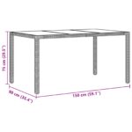 vidaXL Záhradný jedálenský set 7 pcs Čierna polyratan – Obrázok 11
