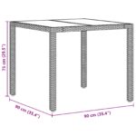 vidaXL Záhradný jedálenský set 5 pcs Sivá polyratan – Obrázok 11