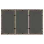 vidaXL 5-dielna záhradná jedálenská súprava s vankúšmi šedý poly ratan – Obrázok 8