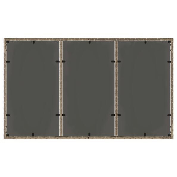 vidaXL 7 dielna záhradná jedálenská súprava s vankúšmi sivá poly ratan – Obrázok 8