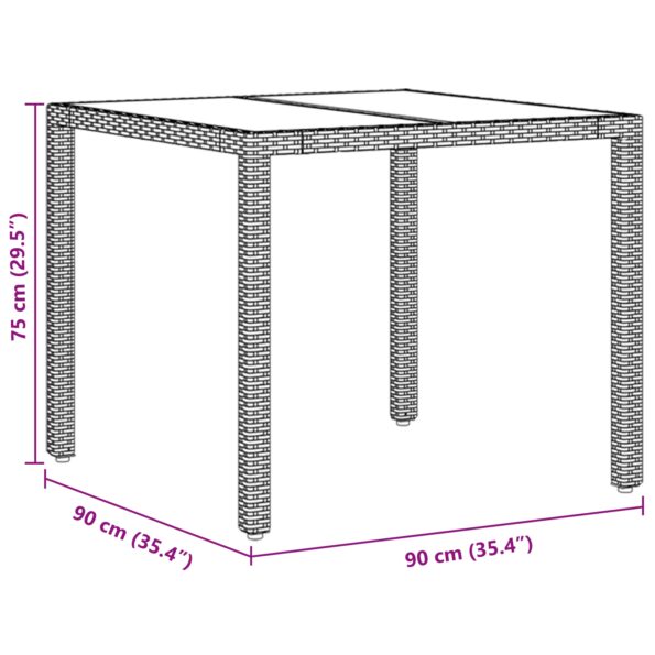 vidaXL Sada 2 Béžová Polyratan 90 x 90 x 75 cm UV-odolné materiály – Obrázok 11