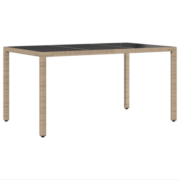 vidaXL 5-dielna záhradná jedálenská súprava s vankúšmi béžová poly ratan – Obrázok 5