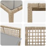 vidaXL Záhradný jedálenský set 7 pcs Béžová polyratan – Obrázok 9