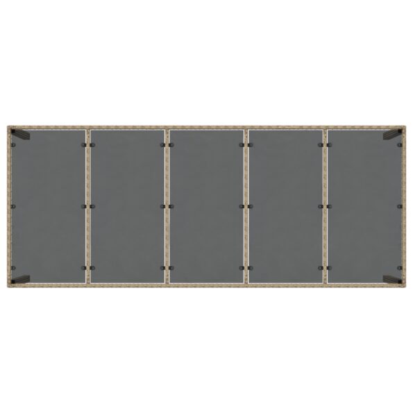 vidaXL 11-dielny záhradný jedálenský set s vankúšmi Béžový Polyratan – Obrázok 8