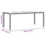 vidaXL 7-dielna záhradná jedálenská súprava s vankúšmi béžová poly ratan – Obrázok 11