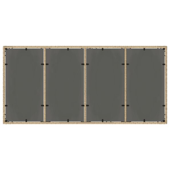 vidaXL 7-dielna záhradná jedálenská súprava s vankúšmi béžová poly ratan – Obrázok 8