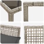 vidaXL Záhradný jedálenský set 5 pcs Svetlosivá polyratan – Obrázok 9
