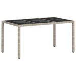 vidaXL 5-dielna záhradná jedálenská súprava s vankúšmi svetlosivej poly ratan – Obrázok 5