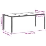 vidaXL Záhradný jedálenský set 9 pcs Svetlosivá polyratan – Obrázok 11