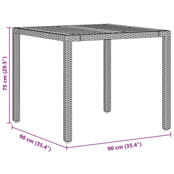 vidaXL 3-dielna súprava záhradného jedálenského nábytku s vankúšmi šedého polyratanu – Obrázok 11