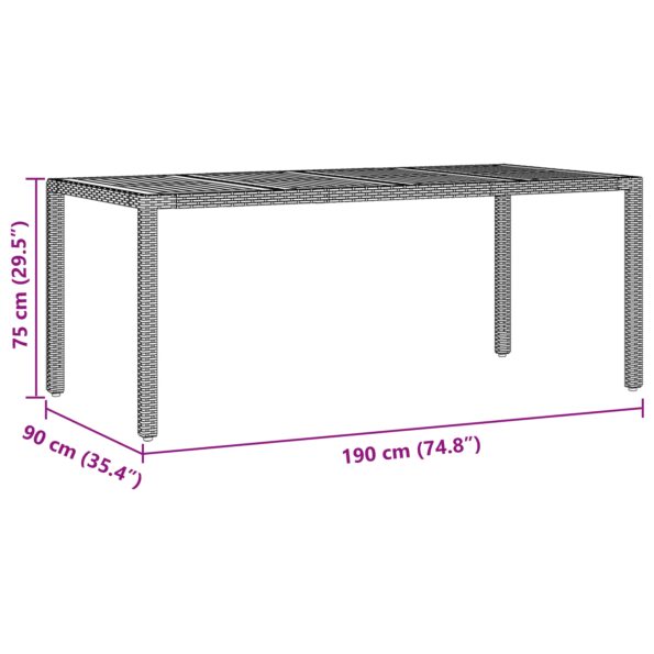 vidaXL 9-dielny jedálenský set na záhradu s vankúšmi šedý poly ratan – Obrázok 11