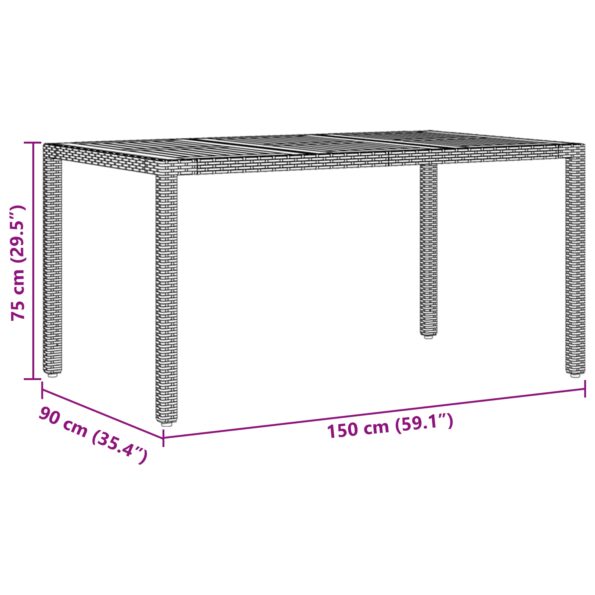 3334919_11.jpg vidaXL 5-dielny záhradný jedálenský set s vankúšmi béžový poly ratan – Obrázok 11