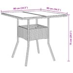 vidaXL 5-dielny záhradný jedálenský set čierny polyratan – Obrázok 11