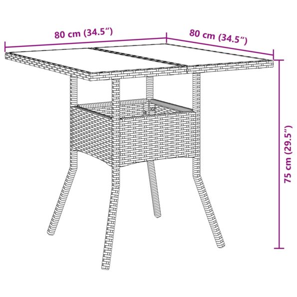 vidaXL 5-dielny záhradný jedálenský set čierny polyratan – Obrázok 11