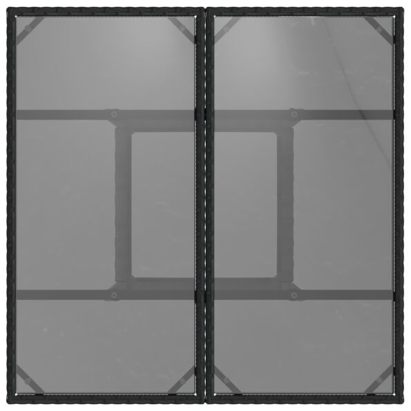 vidaXL 5-dielny záhradný jedálenský set čierny polyratan – Obrázok 8