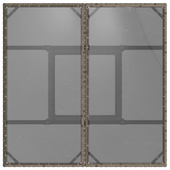 vidaXL 5-dielna záhradná jedálenská súprava šedá z poly ratan – Obrázok 8