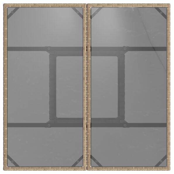 vidaXL 5-dielna záhradná jedálenská súprava béžový poly ratan – Obrázok 8