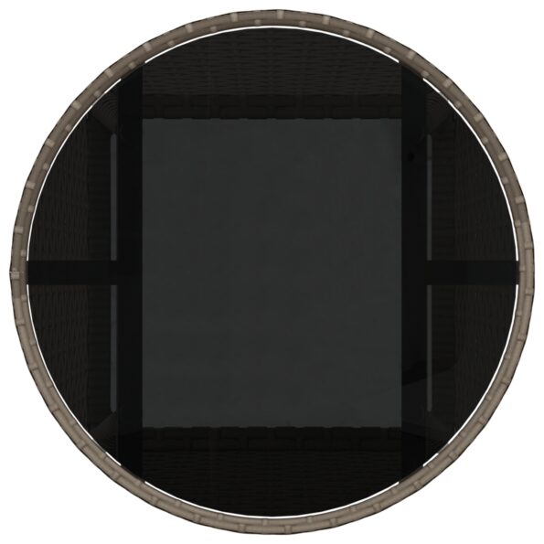 vidaXL 5-dielna záhradná jedálenská súprava sivý poly ratan – Obrázok 8