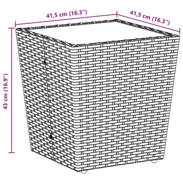 vidaXL 3-dielna záhradná bistro súprava s vankúšmi hnedá poly ratan – Obrázok 11