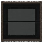 vidaXL 3-dielna záhradná bistro súprava s vankúšmi hnedá poly ratan – Obrázok 8