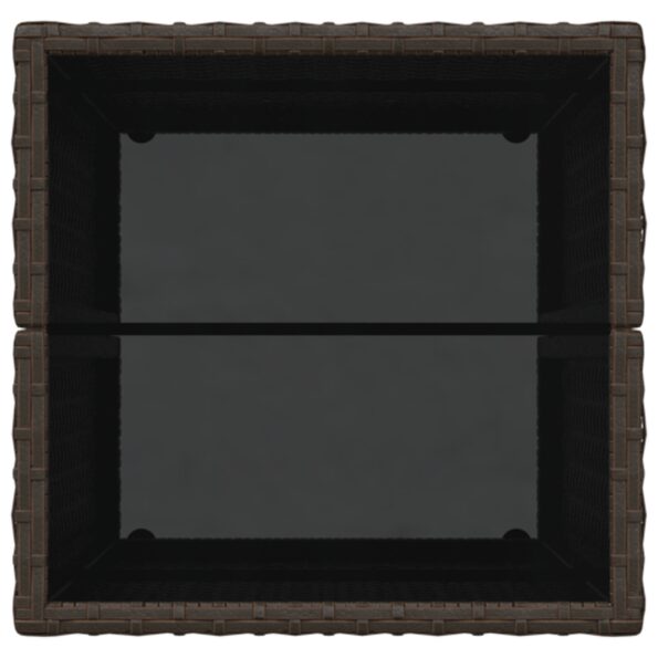 vidaXL 3-dielna záhradná bistro súprava s vankúšmi hnedá poly ratan – Obrázok 8