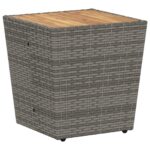 vidaXL Záhradný bistro set 3 pcs Sivá polyratan – Obrázok 5