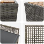 vidaXL Záhradný bistro set 3 pcs Sivá polyratan – Obrázok 9