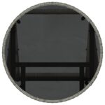 vidaXL 3-dielna záhradná bistro súprava s vankúšmi sivá poly ratan – Obrázok 8