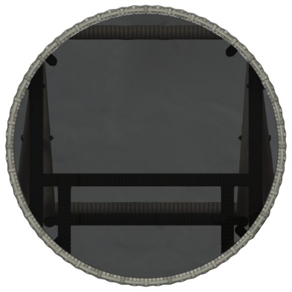 vidaXL 3-dielna záhradná bistro súprava s vankúšmi sivá poly ratan – Obrázok 8