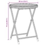 vidaXL 3-dielna záhradná bistro súprava s vankúšmi čierny poly ratan – Obrázok 11