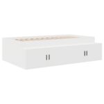 vidaXL Úložný rám postele Biela 100x200 cm – Obrázok 2