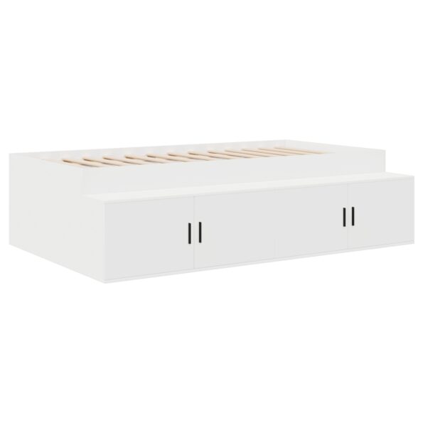vidaXL Úložný rám postele Biela 100x200 cm – Obrázok 2