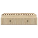 vidaXL Úložný rám postele Sonoma dub 90x200 cm – Obrázok 6
