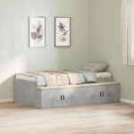 vidaXL Úložný rám postele Betónová šedá 80x200 cm – Obrázok 4