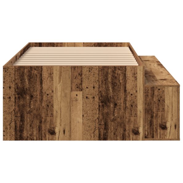 vidaXL Úložný rám postele Staré drevo 80x200 cm – Obrázok 7
